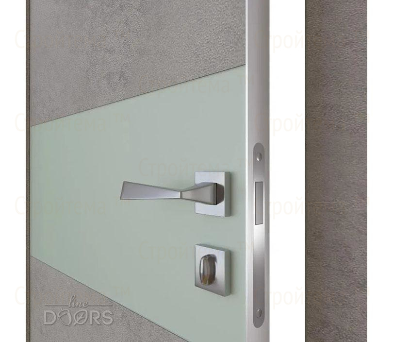 Дверь межкомнатная шумоизоляционная Линия дверей DO-601 (ДО-601) Бетон светлый/Снег