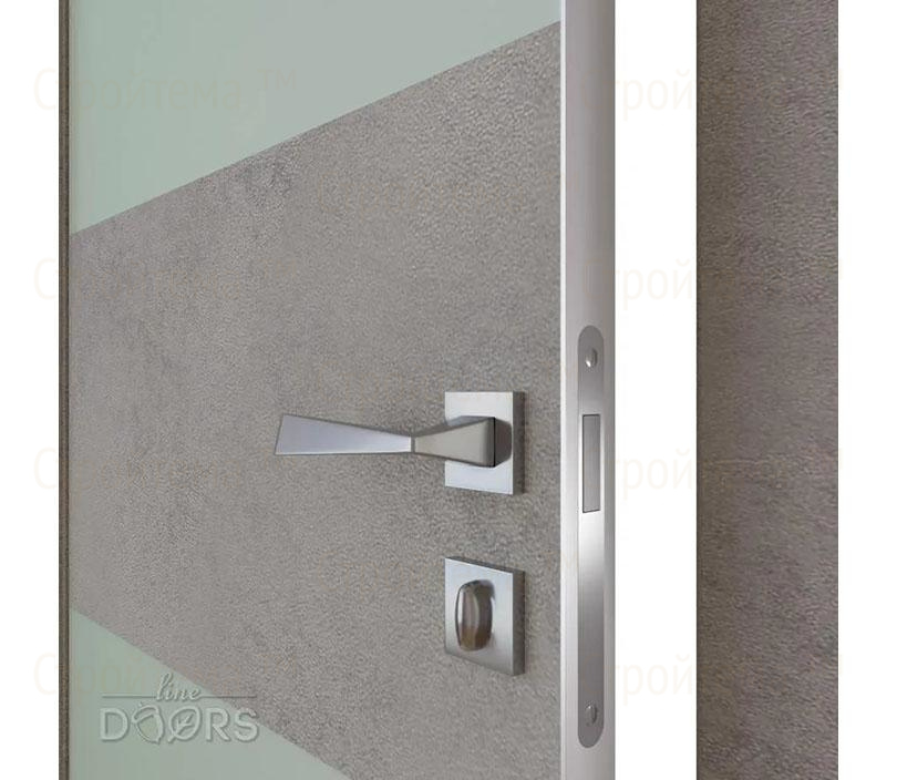 Дверь межкомнатная шумоизоляционная Линия дверей DO-608 (ДО-608) Бетон светлый/Снег