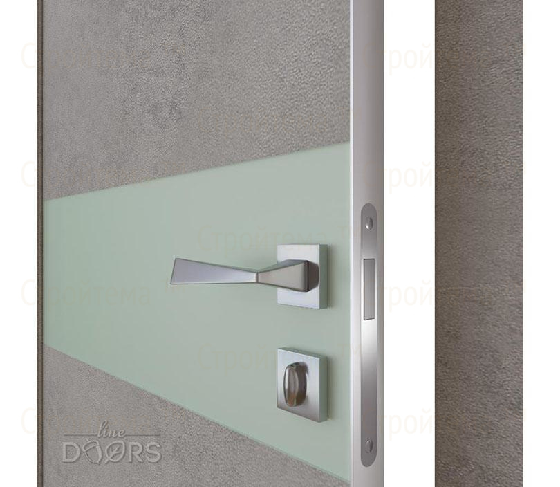 Дверь межкомнатная шумоизоляционная Линия дверей DO-609 (ДО-609) Бетон светлый/Снег