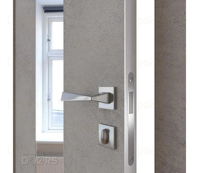 Дверь межкомнатная шумоизоляционная Линия дверей DO-610 (ДО-610) Бетон светлый/Зеркало