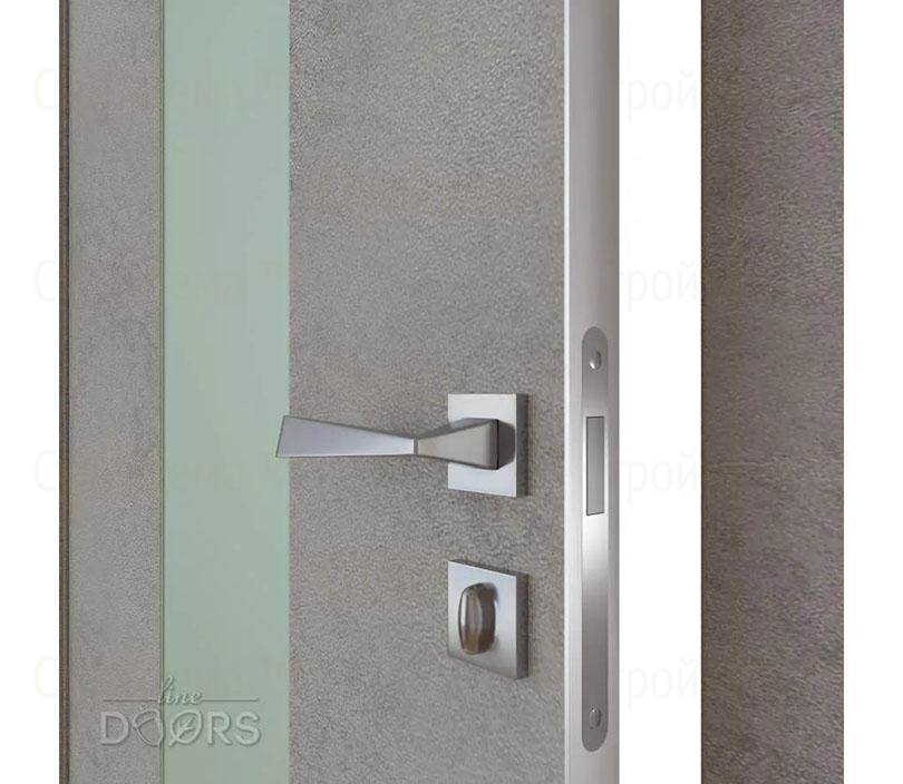 Дверь межкомнатная шумоизоляционная Линия дверей DO-610 (ДО-610) Бетон светлый/Снег
