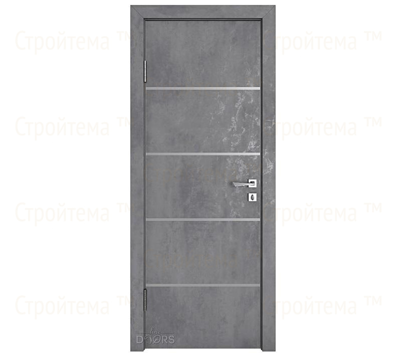 Дверь межкомнатная шумоизоляционная Линия дверей DG-605 (ДГ-605) Бетон темный