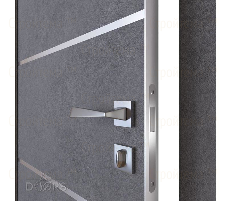 Дверь межкомнатная шумоизоляционная Линия дверей DG-605 (ДГ-605) Бетон темный