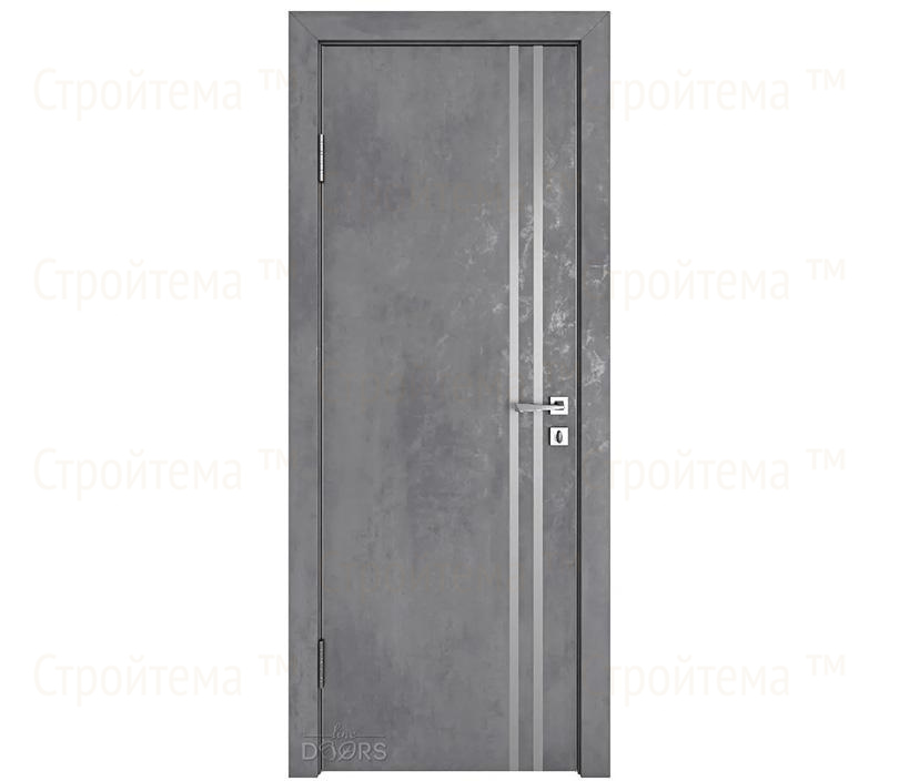 Дверь межкомнатная шумоизоляционная Линия дверей DG-606 (ДГ-606) Бетон темный