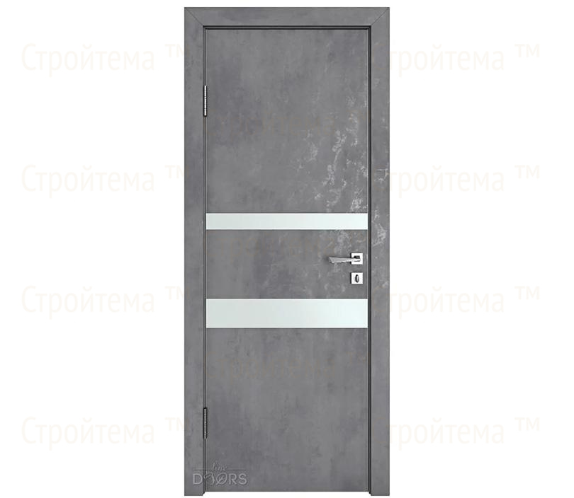 Дверь межкомнатная шумоизоляционная Линия дверей DO-612 (ДО-612) Бетон темный/Снег