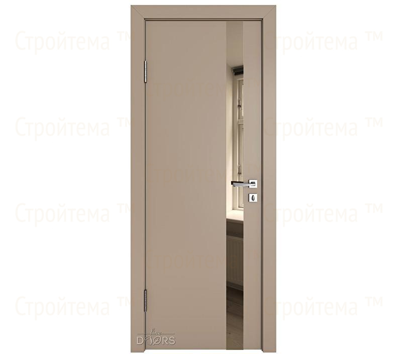 Дверь межкомнатная шумоизоляционная Линия дверей DO-607 (ДО-607) Латте софт/зеркало Бронза