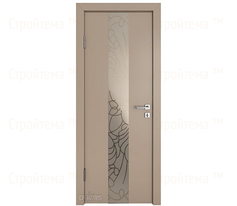 Дверь межкомнатная шумоизоляционная Линия дверей DO-610 (ДО-610) Латте софт/вставка Веста