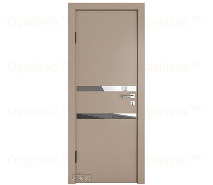 Дверь межкомнатная шумоизоляционная Линия дверей DO-613 (ДО-613) Латте софт/Зеркало