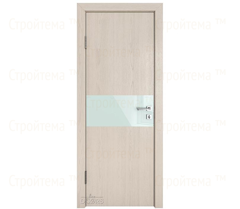 Дверь межкомнатная шумоизоляционная Линия дверей DO-601 (ДО-601) Ясень капучино/стекло Белое