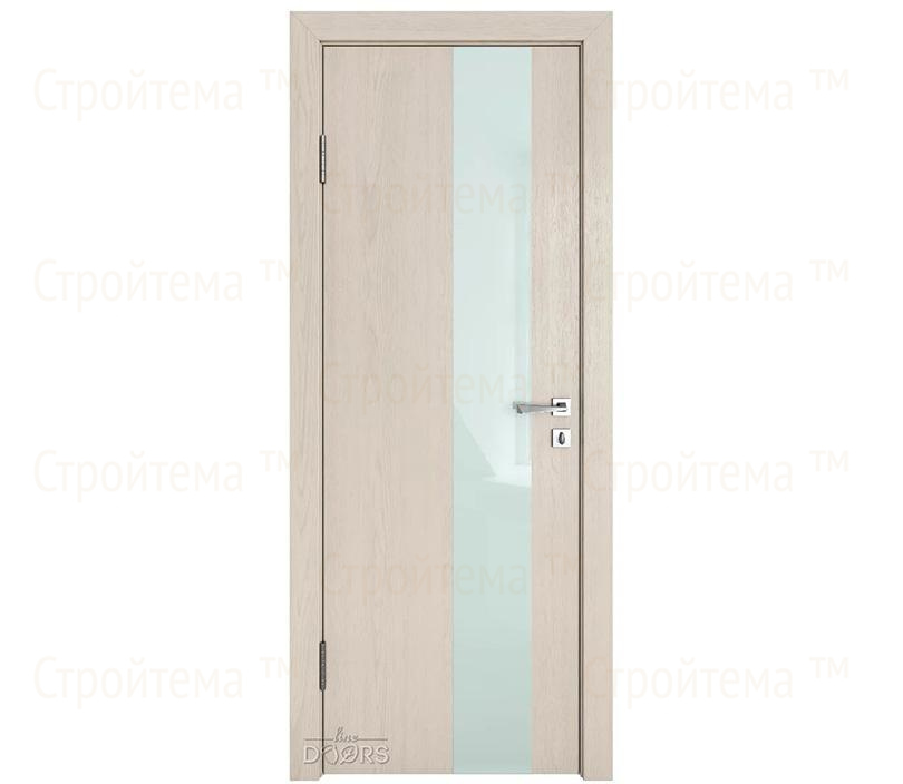 Дверь межкомнатная шумоизоляционная Линия дверей DO-604 (ДО-604) Ясень капучино/стекло Белое