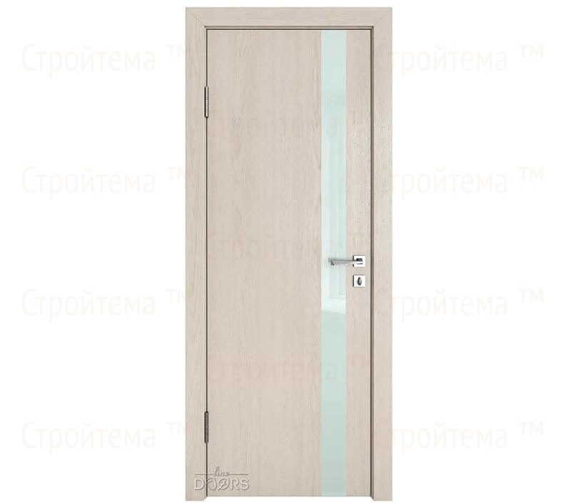 Дверь межкомнатная шумоизоляционная Линия дверей DO-607 (ДО-607) Ясень капучино/стекло Белое