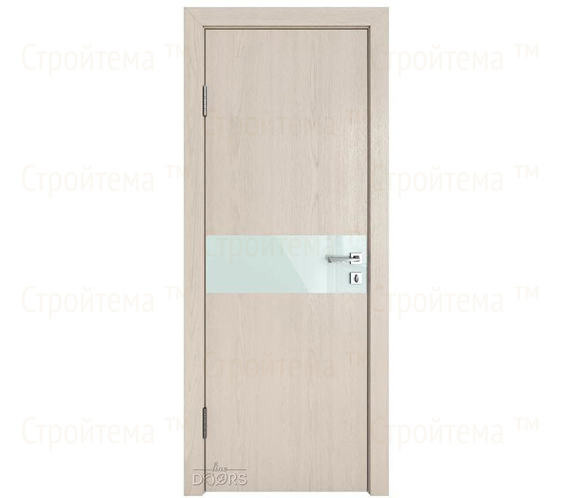 Дверь межкомнатная шумоизоляционная Линия дверей DO-609 (ДО-609) Ясень капучино/стекло Белое