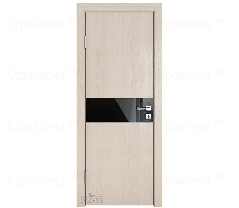 Дверь межкомнатная шумоизоляционная Линия дверей DO-609 (ДО-609) Ясень капучино/стекло Черное