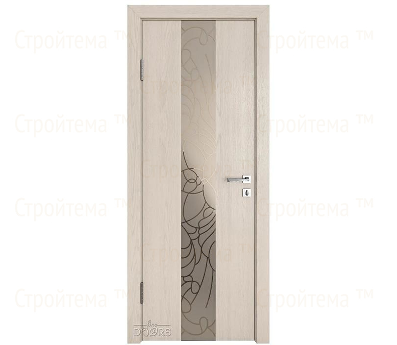 Дверь межкомнатная шумоизоляционная Линия дверей DO-610 (ДО-610) Ясень капучино/вставка Веста