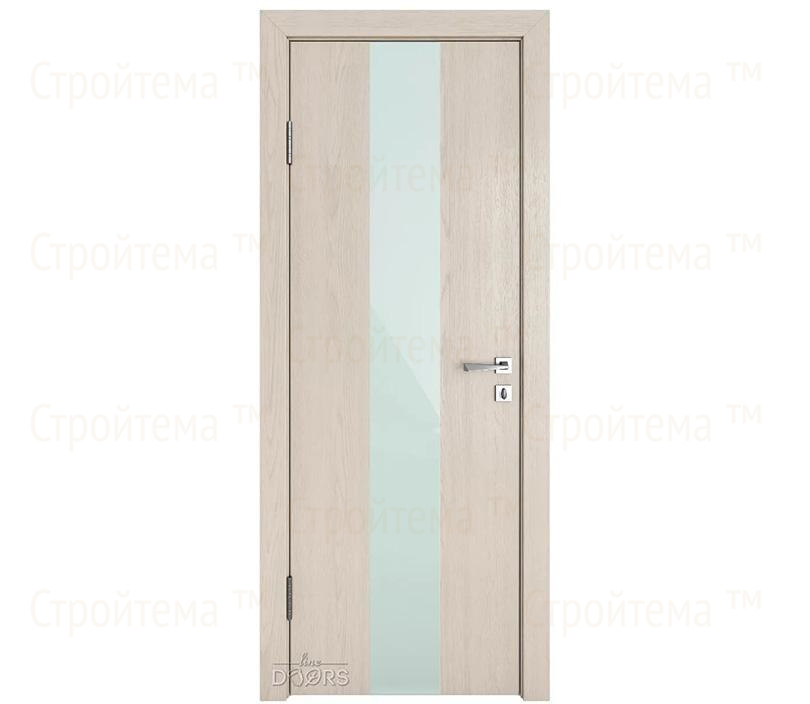 Дверь межкомнатная шумоизоляционная Линия дверей DO-610 (ДО-610) Ясень капучино/стекло Белое