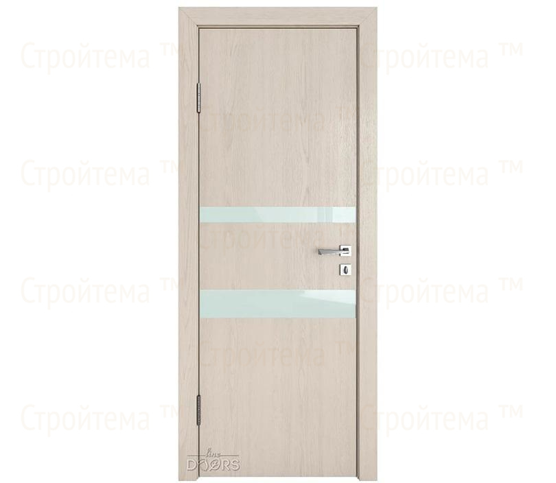 Дверь межкомнатная шумоизоляционная Линия дверей DO-612 (ДО-612) Ясень капучино/стекло Белое