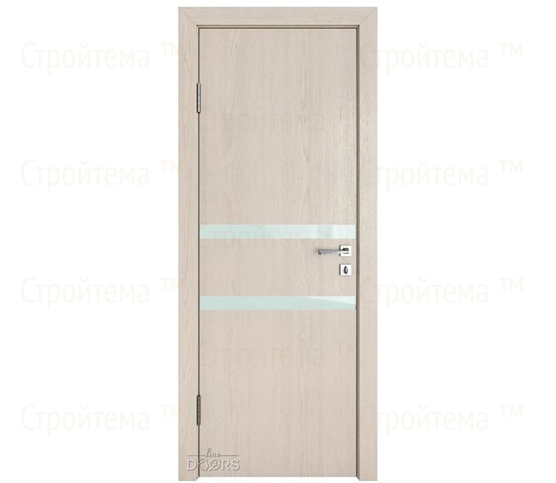 Дверь межкомнатная шумоизоляционная Линия дверей DO-613 (ДО-613) Ясень капучино/стекло Белое