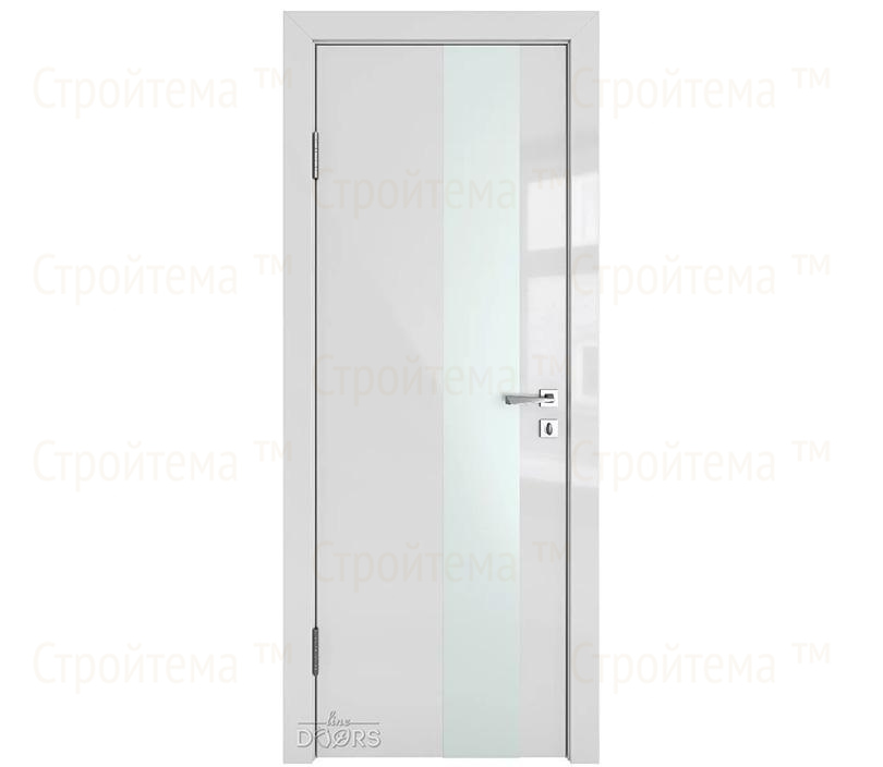 Дверь межкомнатная шумоизоляционная Линия дверей DO-604 (ДО-604) Серый глянец/Снег