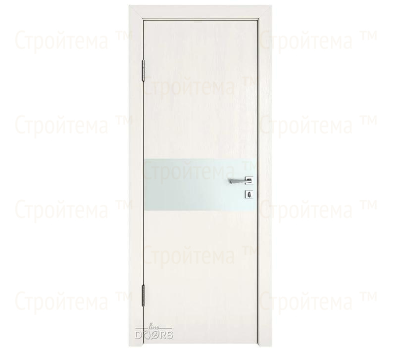 Дверь межкомнатная шумоизоляционная Линия дверей DO-601 (ДО-601) Белый ясень/Снег