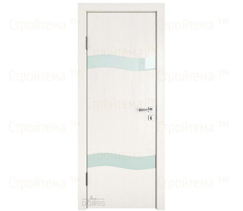 Дверь межкомнатная шумоизоляционная Линия дверей DO-603 (ДО-603) Белый ясень/стекло Белое