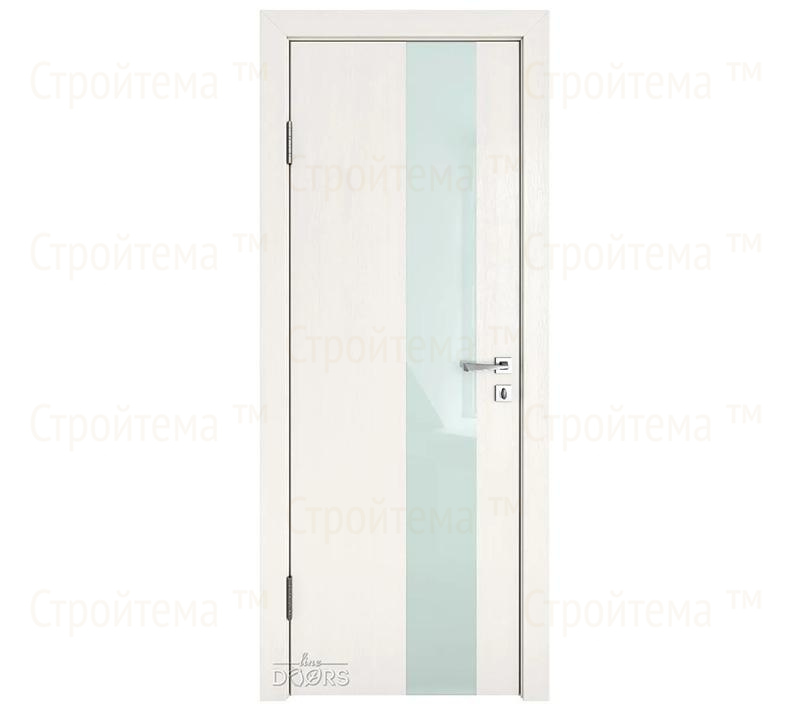 Дверь межкомнатная шумоизоляционная Линия дверей DO-604 (ДО-604) Белый ясень/стекло Белое