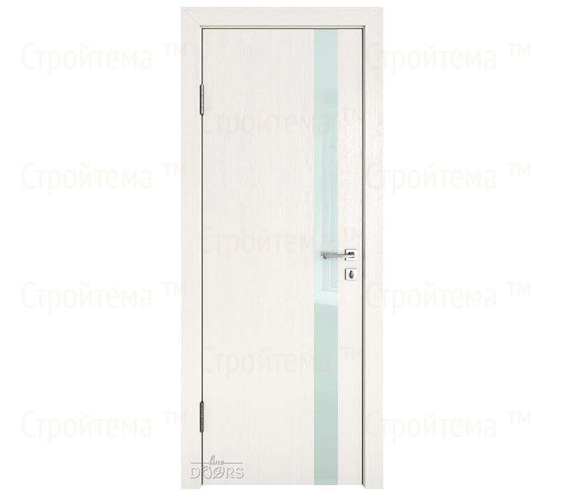 Дверь межкомнатная шумоизоляционная Линия дверей DO-607 (ДО-607) Белый ясень/стекло Белое