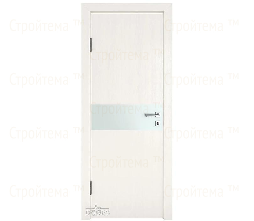 Дверь межкомнатная шумоизоляционная Линия дверей DO-609 (ДО-609) Белый ясень/Снег