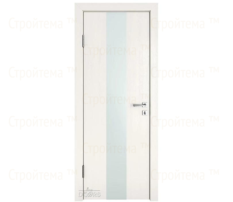 Дверь межкомнатная шумоизоляционная Линия дверей DO-610 (ДО-610) Белый ясень/Снег