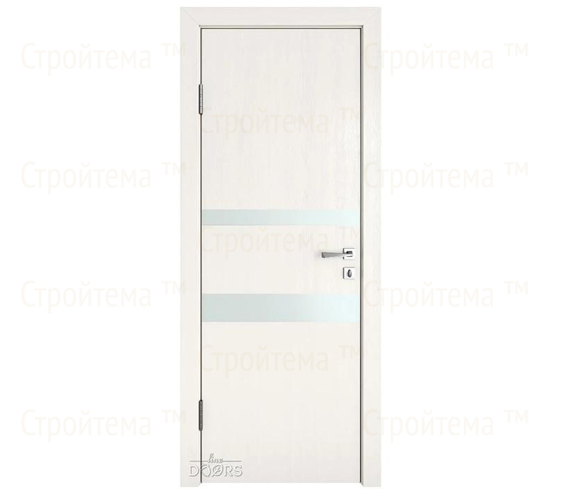 Дверь межкомнатная шумоизоляционная Линия дверей DO-612 (ДО-612) Белый ясень/Снег
