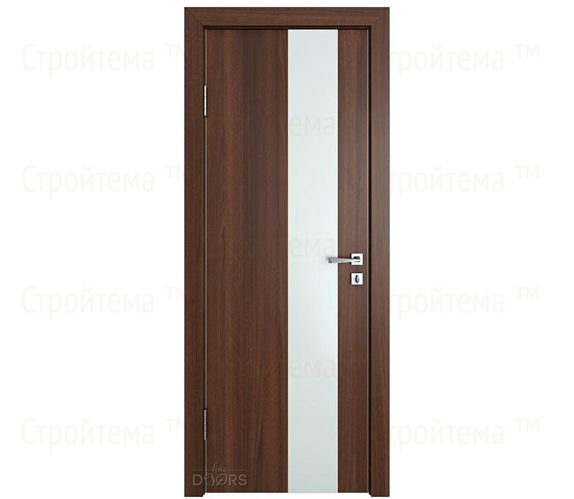 Дверь межкомнатная шумоизоляционная Линия дверей DO-604 (ДО-604) Орех тисненый/Снег