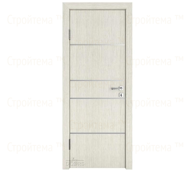 Дверь межкомнатная шумоизоляционная Линия дверей DG-617 (ДГ-617) Белая лиственница/молдинги светлые