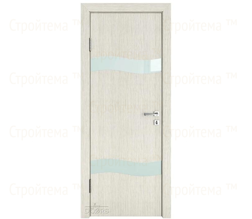 Дверь межкомнатная шумоизоляционная Линия дверей DO-603 (ДО-603) Белая лиственница/стекло Белое