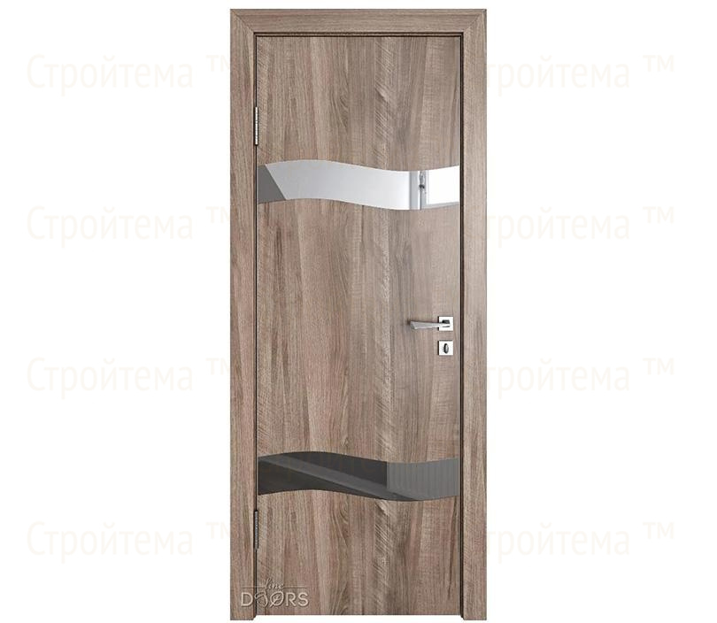 Дверь межкомнатная шумоизоляционная Линия дверей DO-603 (ДО-603) Орех седой светлый/Зеркало