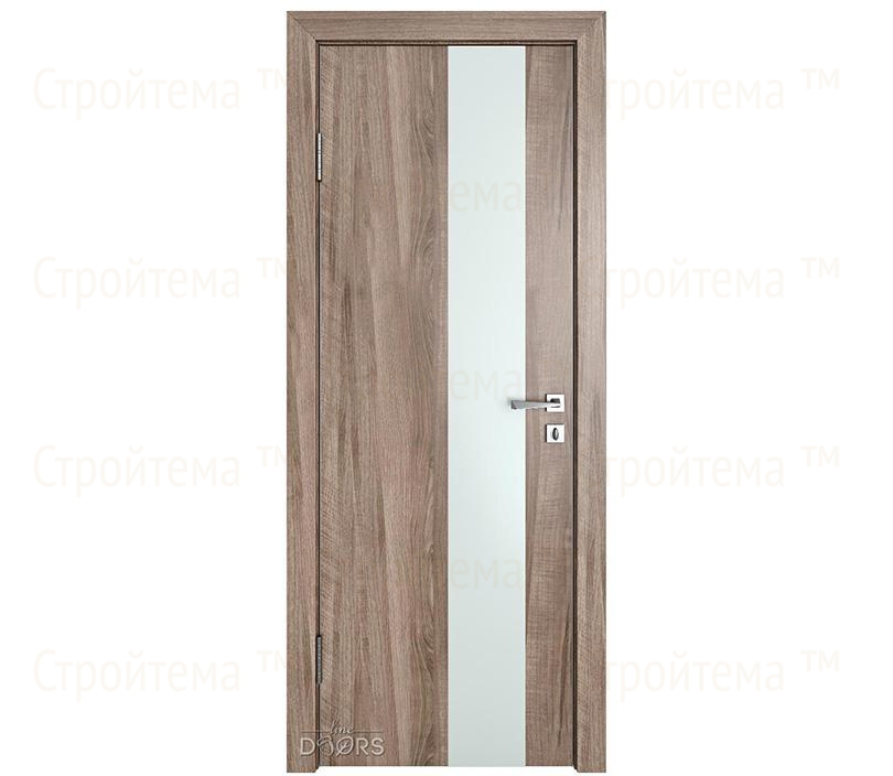 Дверь межкомнатная шумоизоляционная Линия дверей DO-604 (ДО-604) Орех седой светлый/Снег