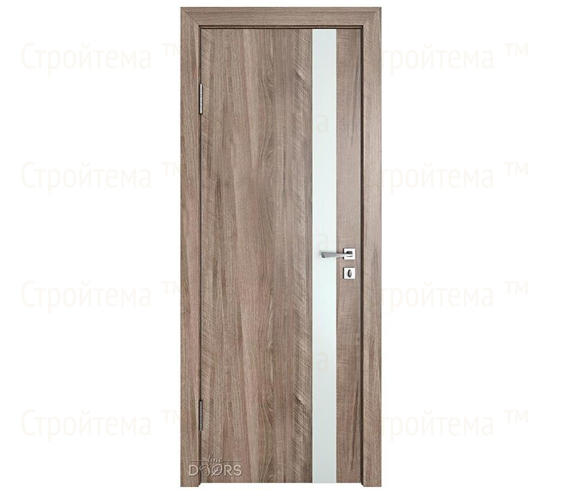 Дверь межкомнатная шумоизоляционная Линия дверей DO-607 (ДО-607) Орех седой светлый/Снег