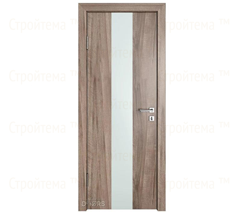 Дверь межкомнатная шумоизоляционная Линия дверей DO-610 (ДО-610) Орех седой светлый/Снег