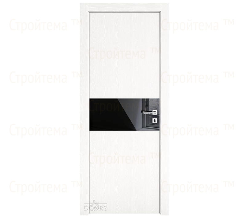 Дверь межкомнатная шумоизоляционная Линия дверей DO-601 (ДО-601) Жемчуг/стекло Черное