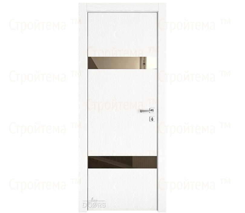 Дверь межкомнатная шумоизоляционная Линия дверей DO-602 (ДО-602) Жемчуг/зеркало Бронза