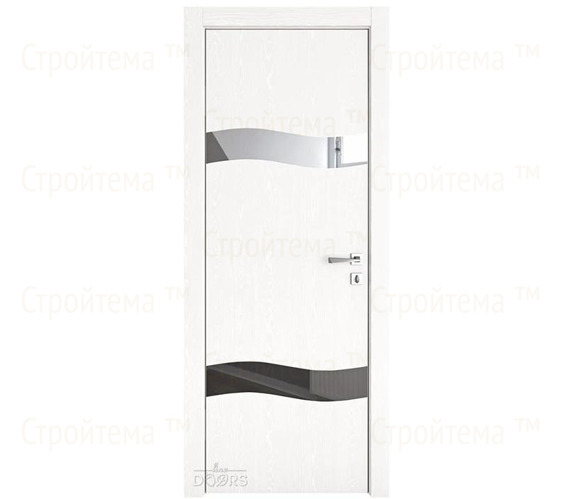 Дверь межкомнатная шумоизоляционная Линия дверей DO-603 (ДО-603) Жемчуг/Зеркало