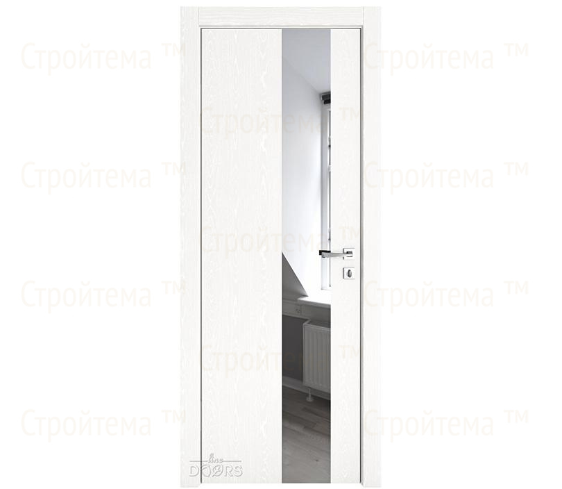 Дверь межкомнатная шумоизоляционная Линия дверей DO-604 (ДО-604) Жемчуг/Зеркало