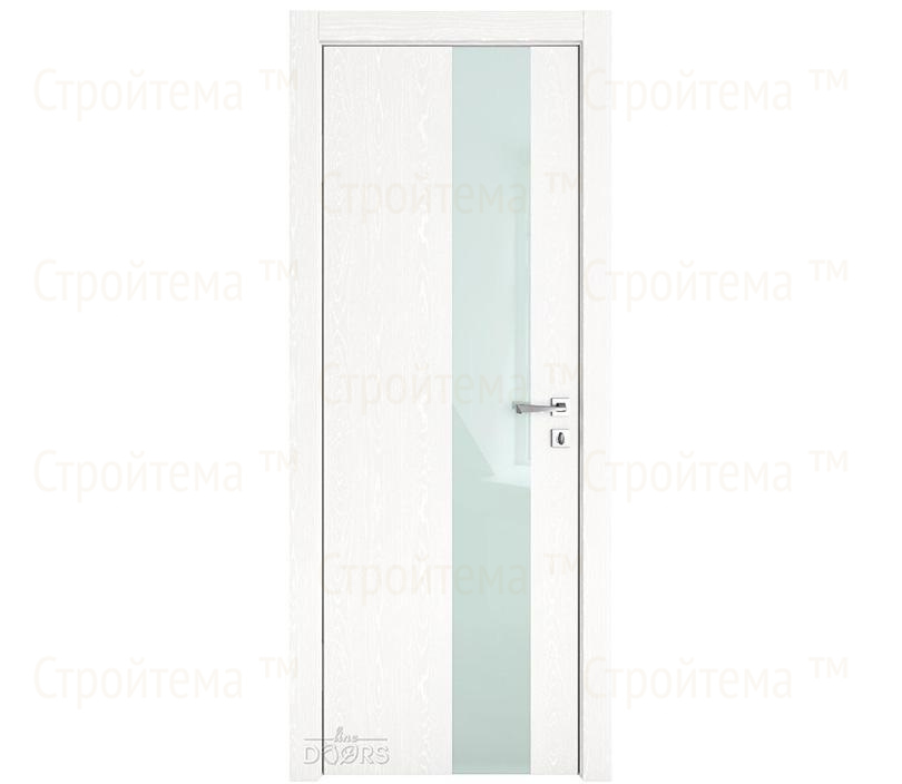 Дверь межкомнатная шумоизоляционная Линия дверей DO-604 (ДО-604) Жемчуг/стекло Белое