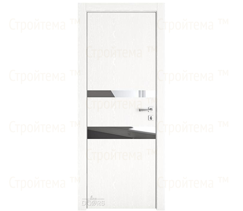 Дверь межкомнатная шумоизоляционная Линия дверей DO-612 (ДО-612) Жемчуг/Зеркало