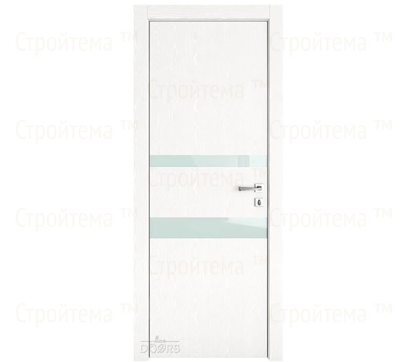 Дверь межкомнатная шумоизоляционная Линия дверей DO-612 (ДО-612) Жемчуг/стекло Белое