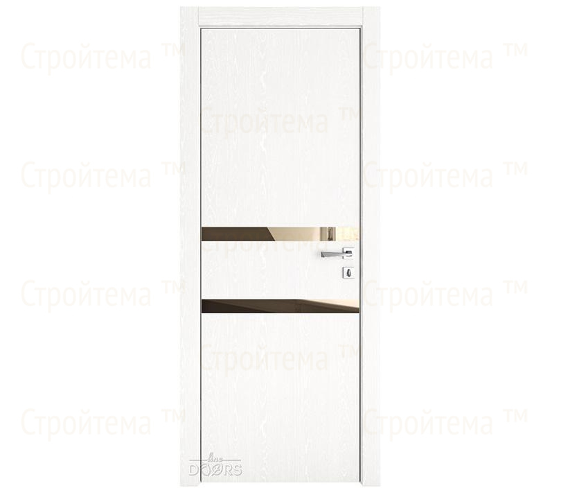 Дверь межкомнатная шумоизоляционная Линия дверей DO-613 (ДО-613) Жемчуг/зеркало Бронза