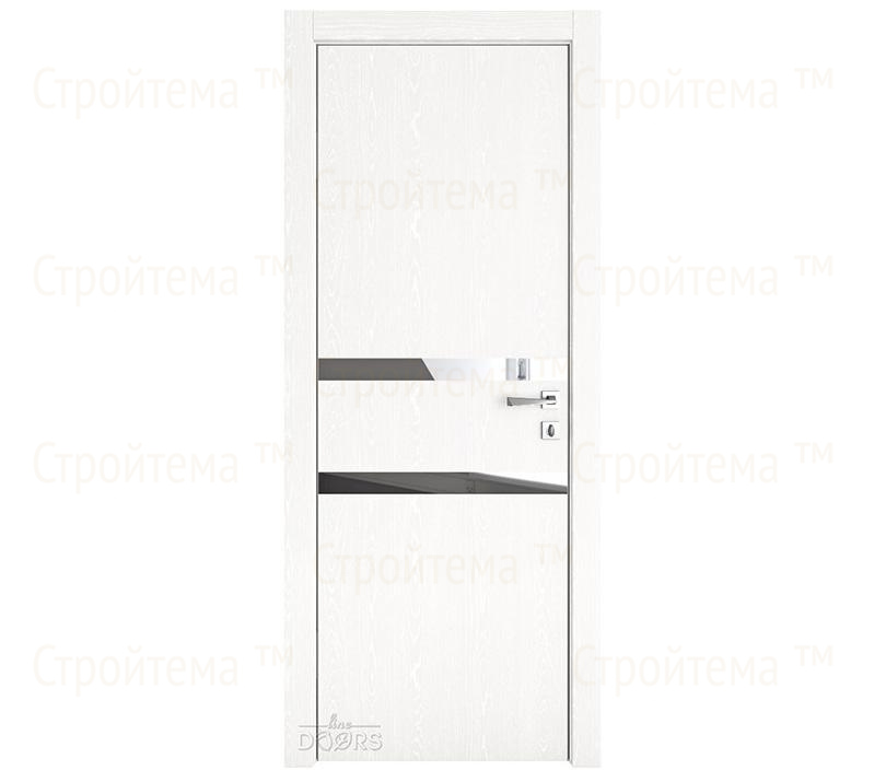 Дверь межкомнатная шумоизоляционная Линия дверей DO-613 (ДО-613) Жемчуг/Зеркало