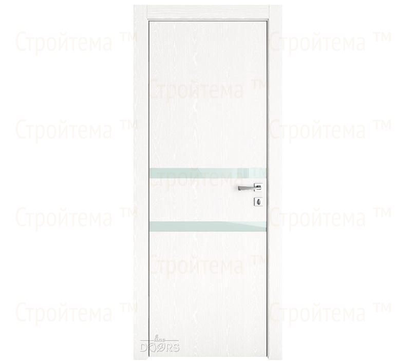 Дверь межкомнатная шумоизоляционная Линия дверей DO-613 (ДО-613) Жемчуг/стекло Белое