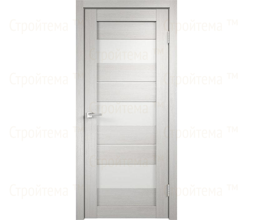 Дверь межкомнатная остекленная Velldoris Duplex 12 Дуб белый/Лакобель белое