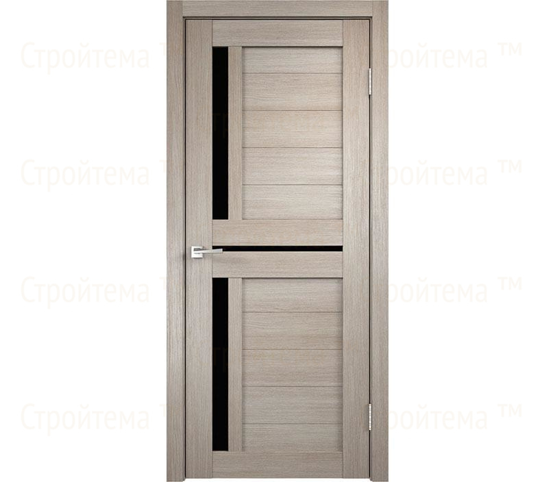 Дверь межкомнатная остекленная Velldoris Duplex 3 Капучино/Лакобель черное