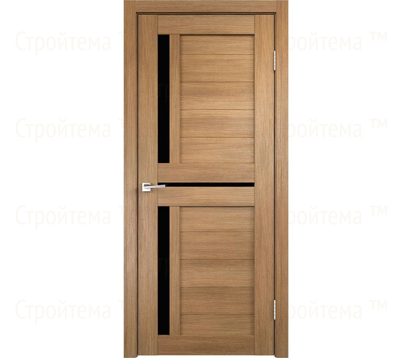 Дверь межкомнатная остекленная Velldoris Duplex 3 Дуб золотой/Лакобель черное