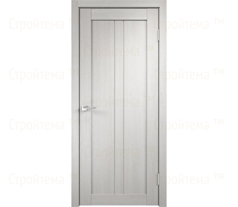 Дверь межкомнатная остекленная Velldoris LINEA 2 Дуб белый/Лакобель белое
